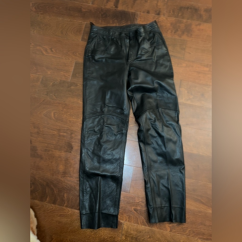 Mens Vintage Authenic Leather Pants size 32